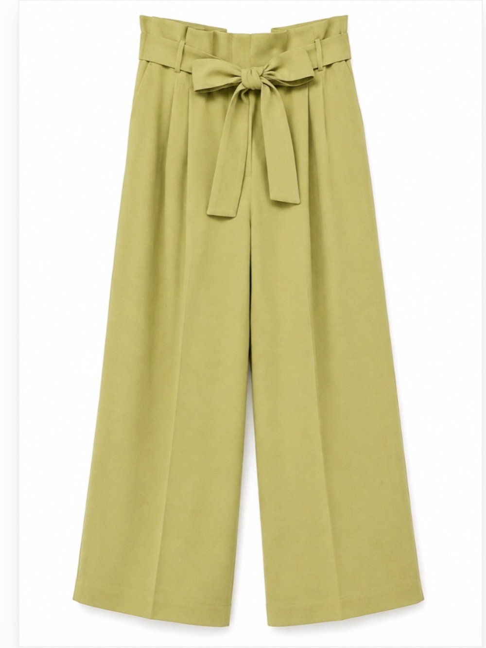 Petite Studio NYC Green Paperbag Wide Leg Pants -- XXS